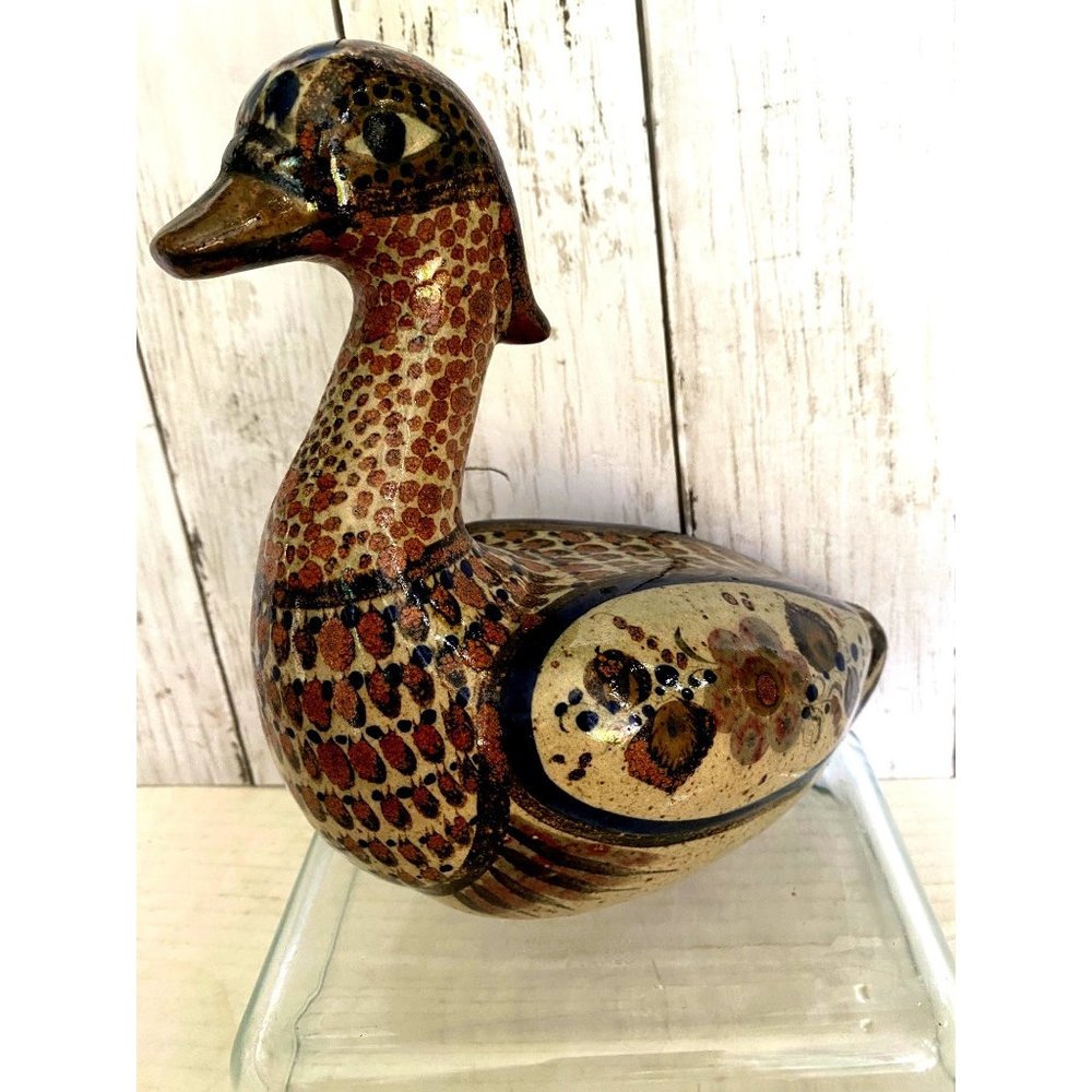 Vintage Hand Painted Folk-art Duck Ceramic 8' tall